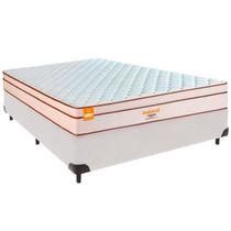 Cama Box Casal e Colchão Pequim Molas Ultralastic Inducol Branco Cama Box Casal e Colchão Pequim Molas Ultralastic Inducol Branco