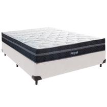 Cama Box Casal e Colchão Royal Molas Ensacadas Colchobel Branco Cama Box Casal e Colchão Royal Molas Ensacadas Colchobel Branco