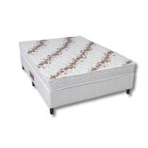 Cama Box Casal Espuma D33 Orthocrin Turquesa Base Box Fit Branco 138X188X55 Alto Suporte Tecido Resistente Conforto Firme Dupla Face