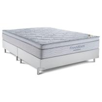 Cama Box Casal Freedom Pocket (158x74x198) Branco Ortobom