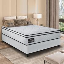 Cama Box Casal Gazin Colchão Molas Ensacadas Maximus Branco