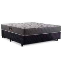 Cama Box Casal Herval Black com Espuma Alto Suporte, 64x138x188 cm