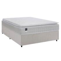 Cama Box Casal King Colchão Molas Ensacadas Gazin Com Pillow Tower New 193x203x73cm Branco