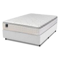 Cama Box Casal King Colchão Molas Ensacadas Gazin Com Pillow Tower New 193x203x73cm Branco Cama Box Casal King Colchão Molas Ensacadas Gazin Com Pillow Tower New 193x203x73cm Branco