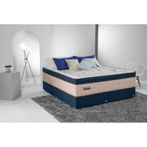 Cama Box Casal King Size 193x203x78cm Royal Blue - Gazin Colchões Megasul