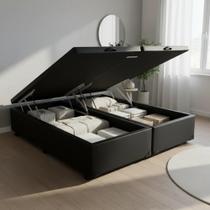 Cama Box Casal King Size Baú 193cm X 203cm Bipartida