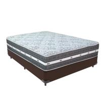 Cama Box Casal Marrom + Colchão Black Graphite 24 Molas Ensacadas Anjos Cama Box Casal Marrom + Colchão Black Graphite 24 Molas Ensacadas Anjos