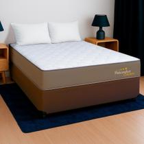 Cama Box Casal Marrom+Colchão Manchester D33 PoliConfort Cama Box Casal Marrom+Colchão Manchester D33 PoliConfort