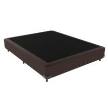 Cama Box Casal Marrom De Madeira 138cm Kazamix