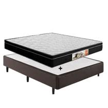 Cama Box casal Marrom sintético + Colchão Molas Bonnel 1,38 x 1,88 x 48 cm Cama Box casal Marrom sintético + Colchão Molas Bonnel 1,38 x 1,88 x 48 cm
