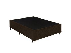 Cama Box Casal Marrom Suede Premium 40x138x188 - FA Elegante
