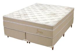 Cama Box Casal Mola Ensacada Altura do Colchão 30cm Jasmim