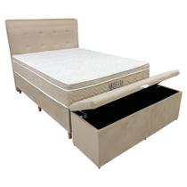 Cama Box Casal Mola Ensacada Cabeceira e Recamier Airtech 138X188X68 Ortobom