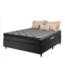 Cama Box Casal Molas Ensacadas 138x188cm Cinza-Preto Cama Box Casal Molas Ensacadas 138x188cm Cinza-Preto