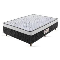 Cama Box Casal Ortopédica 138x188x52cm Preto/Branco - Suporta até 160kg por Pessoa Cama Box Casal Ortopédica 138x188x52cm Preto/Branco - Suporta até 160kg por Pessoa
