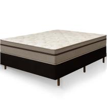 Cama Box Casal Preta Colchão Bariloche Tabaco Molas Ensacadas One Face 138x188x63cm Cama Box Casal Preta Colchão Bariloche Tabaco Molas Ensacadas One Face 138x188x63cm