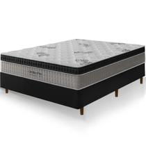 Cama Box Casal Preta Colchão Ortho Pro Firme Espuma D33 Pillow Paparazzi 138x188x70cm Cama Box Casal Preta Colchão Ortho Pro Firme Espuma D33 Pillow Paparazzi 138x188x70cm