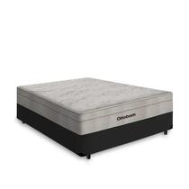 Cama Box Casal Preta Colchão Ortobom de Molas Ensacadas Airtech SpringPocket 138cm