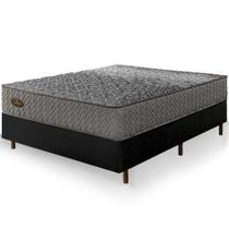 Cama Box Casal Preta Colchão Pergamino Molas Ensacadas 138x188x67cm Cama Box Casal Preta Colchão Pergamino Molas Ensacadas 138x188x67cm