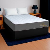 Cama Box Casal Preto+Colchão Esmeralda Molas E. PoliConfort