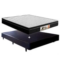 Cama Box casal preto + Colchão Espuma 1,38 x 1,88 x 52 cm