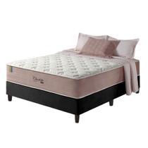 Cama Box Casal Preto + Colchão Molas Ensacadas Visco Gel Charlotte 138x188x73cm Cama Box Casal Preto + Colchão Molas Ensacadas Visco Gel Charlotte 138x188x73cm