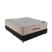 Cama Box Casal Preto + Colchão Ortobom Airtech Spring 138x188
