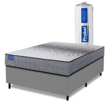 Cama Box Casal Probel Molas Ensacadas 138x188x64 Day Springs a Vácuo Branco/Cinza