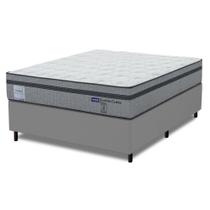 Cama Box Casal Probel Molas Ensacadas Euro In 138x188x68cm Guarda Costas Stone Branco/Cinza Cama Box Casal Probel Molas Ensacadas Euro In 138x188x68cm Guarda Costas Stone Branco/Cinza