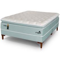 Cama Box Casal Queen 158 cm Hellen Fresh Night Pillow Top Molas e espuma Hypergel Verde Branco Cama Box Casal Queen 158 cm Hellen Fresh Night Pillow Top Molas e espuma Hypergel Verde Branco