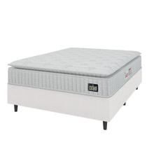 Cama Box Casal Queen Colchão Espuma D45 Lazio Pillow Top 158x198x62cm Branco Hellen Cama Box Casal Queen Colchão Espuma D45 Lazio Pillow Top 158x198x62cm Branco Hellen