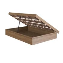 Cama Box Casal Queen com Baú CB1160 158x198cm Haste Articulável de Aço Mel - Art In Móveis Cama Box Casal Queen com Baú CB1160 158x198cm Haste Articulável de Aço Mel - Art In Móveis