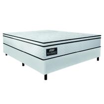 Cama Box Casal Queen Gazin Colchão Molas Ensacadas 158x198x62cm New Branco Linho