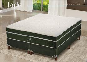 Cama Box Casal Queen Mola Ensacada Altura Colchão 36cm Jade