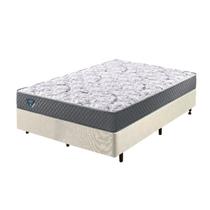 Cama Box Casal Reforçado 138x188x38cm e Colchão Adapto Molas Ensacadas B&G