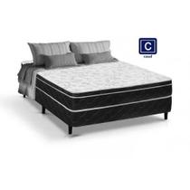 Cama Box casal SEMI Ortopédica conjugada 49x138x188 Tampo Branco - Bello Box