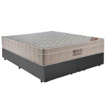 Cama Box Casal Sintético Bipartido + Colchão Ortobom Airtech Molas Ensacadas 65x138x188