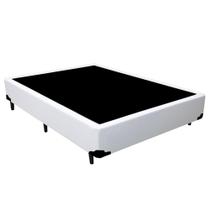 Cama Box Casal Sintético Cama Branco 138x188x42cm Cama Box Casal Sintético Cama Branco 138x188x42cm