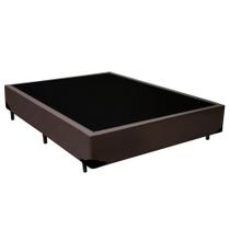 Cama Box Casal Sintético Cama Marrom 138x188x42cm Cama Box Casal Sintético Cama Marrom 138x188x42cm