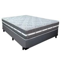 Cama Box Casal Sintético + Colchão Anjos Black Graphite Molas Ensacadas 138x188x64cm Cor:cinza Cama Box Casal Sintético + Colchão Anjos Black Graphite Molas Ensacadas 138x188x64cm Cor:cinza