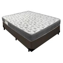 Cama Box Casal Sintético + Colchão De Espuma D33 - SerenePrime - 138cm Marrom