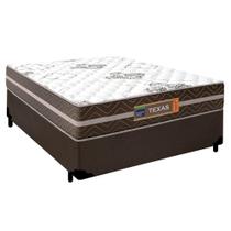 Cama Box Casal Sintético Colchão Molas Ensacadas Colchões 138cm Suporta Até 120 Kg Por Pessoa marrom Cama Box Casal Sintético Colchão Molas Ensacadas Colchões 138cm Suporta Até 120 Kg Por Pessoa marrom