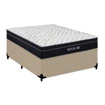 Cama Box Casal Sintético + Colchão Molas Ensacadas Royal Sleep Royal Air 138x188x62 Cama Box Casal Sintético + Colchão Molas Ensacadas Royal Sleep Royal Air 138x188x62