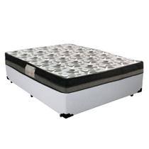 Cama Box Casal Sintético + Colchão Ortobom Iso Dupla Face 60X138X188 Branco