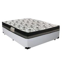 Cama Box Casal Sintético + Colchão Ortobom Iso Dupla Face 60X138X188 Branco Cama Box Casal Sintético + Colchão Ortobom Iso Dupla Face 60X138X188 Branco