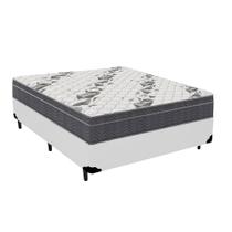 Cama Box Casal Sintético + Colchão Ortopillow D33 Airtech 1.0.0 Ortobom 68x138x188 Branco