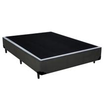 Cama Box Casal Sintético Mega Cama Cinza 138x188x42cm