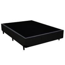 Cama Box Casal Sintético Mega Cama Preto 138x188x42cm
