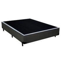 Cama Box Casal Sintético Serene Cinza 138x188x40