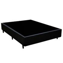 Cama Box Casal Sintético Serene Preto 138x188x40